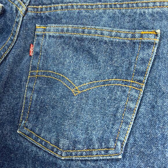 Levi’s women’s Vintage 1987 505 Blue Jeans size 28x30 Reworked - Picture 9 of 9